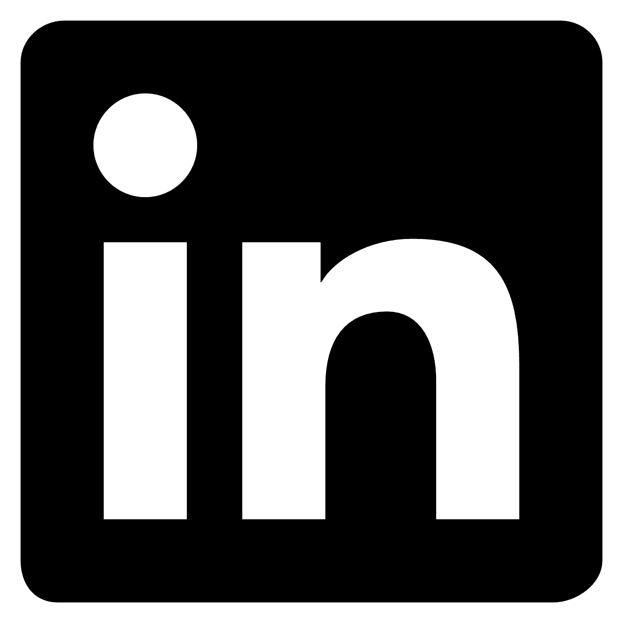 LinkedIn Logo Icon Black