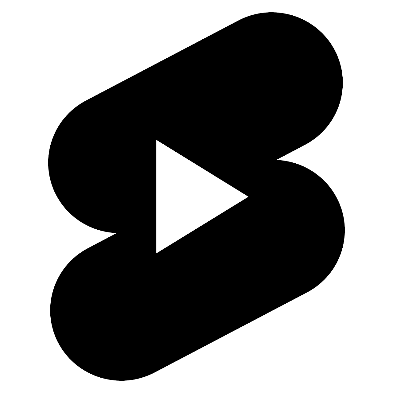 YouTube Shorts Logo Icon Black